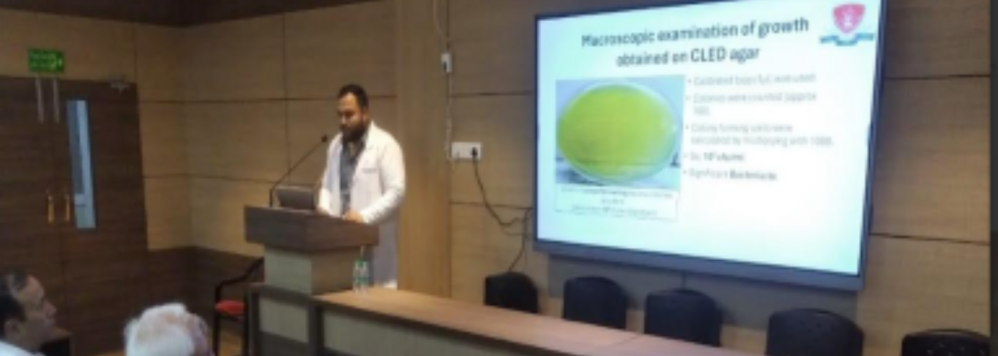 Dr Singh Kapil Kumar, Under guidance of Dr Shaveta Kataria, presented in CCR being organized by Infectious Disease department.